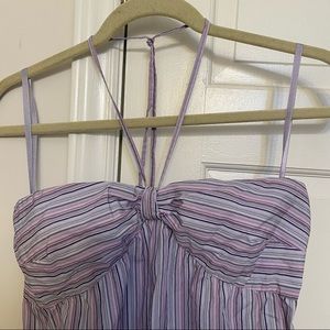 Loft purple strapless dress size 0